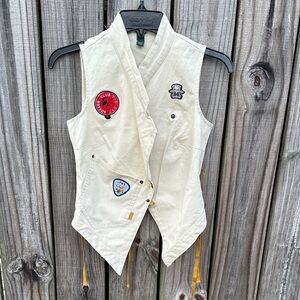 Wild Fable Cream Vest with Patches